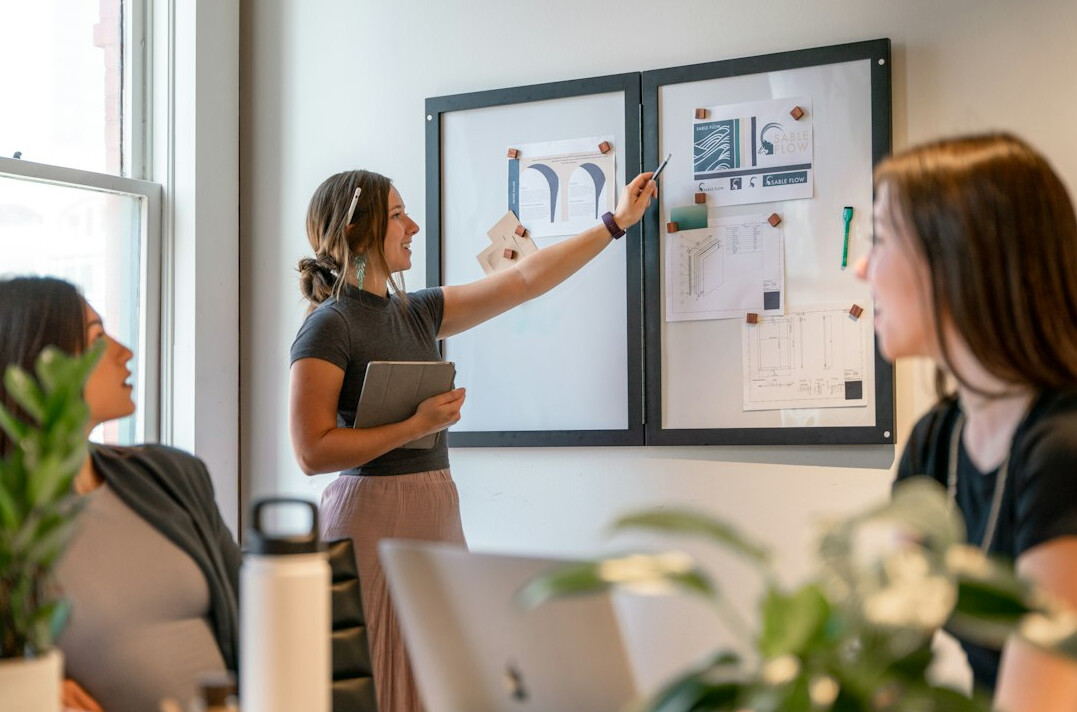 team meeting in office