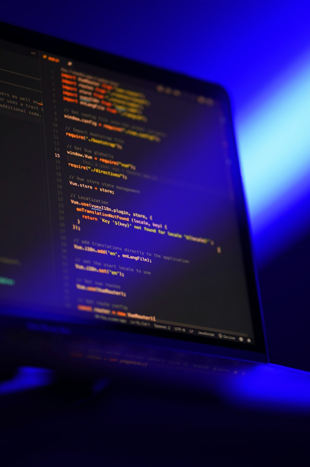 programmer writing code
